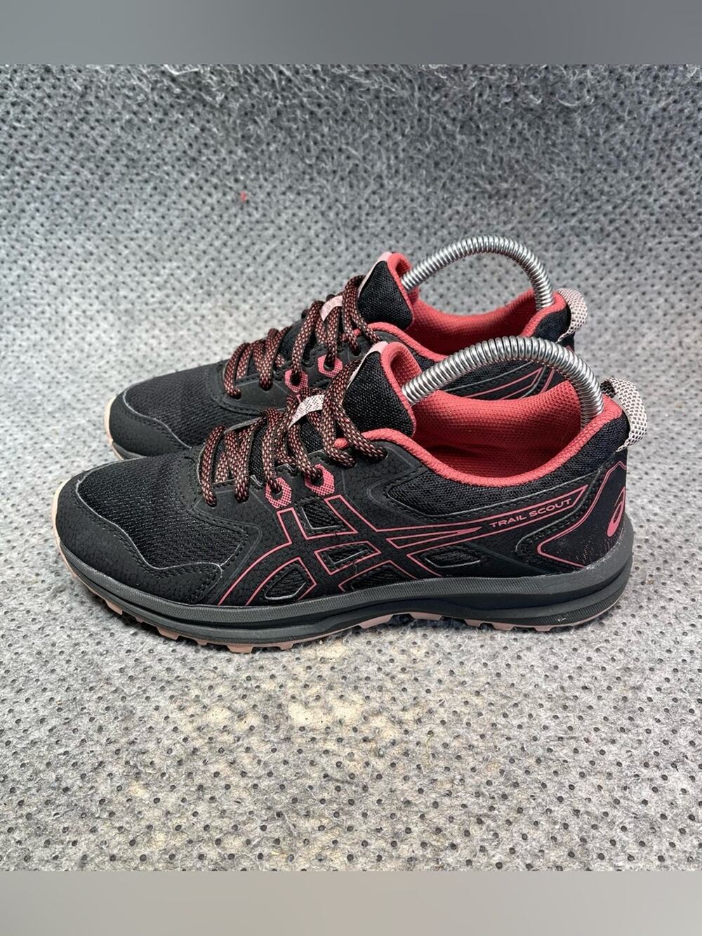 Asics Trail Scout Black Red Shoes Size 6 Women’s